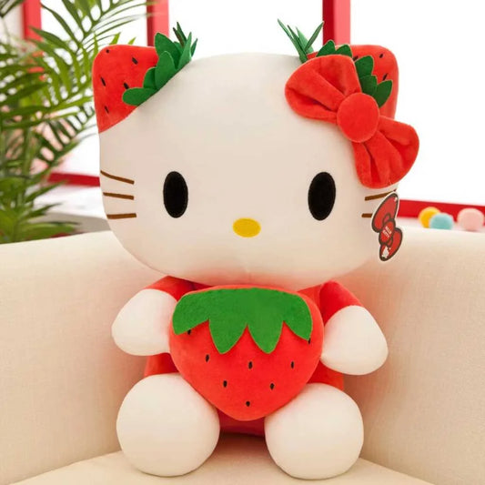 Adorable Hello kitty Soft Toy with Strawberry