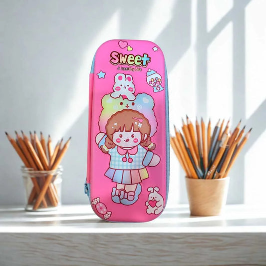 Cute 3D Embossed Stationery Pencil Case