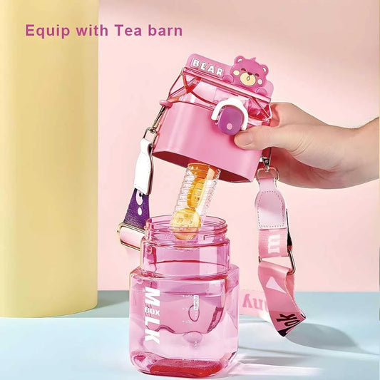 Cute BPA Free Square Sipper Kids Water Bottles