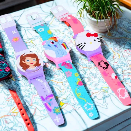Cute Cartoon Character Kids Digital Watch for Girls