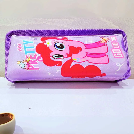 Cute Cartoon Pink Pony Style Pencil Pouch