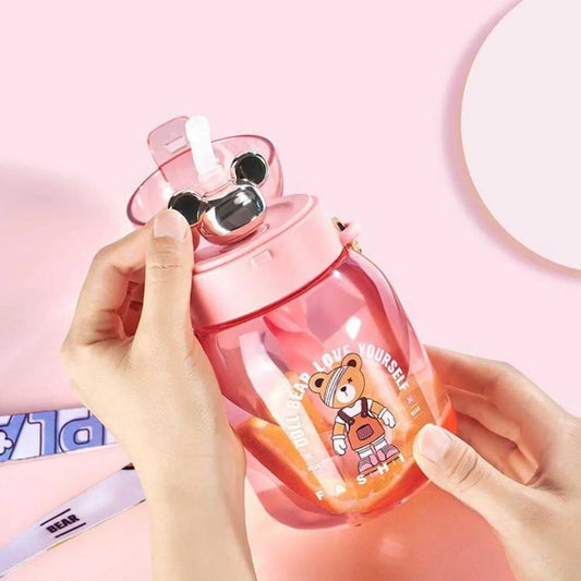 Cute Cartoon Tritan Sipper Kids Water Bottles 600ml
