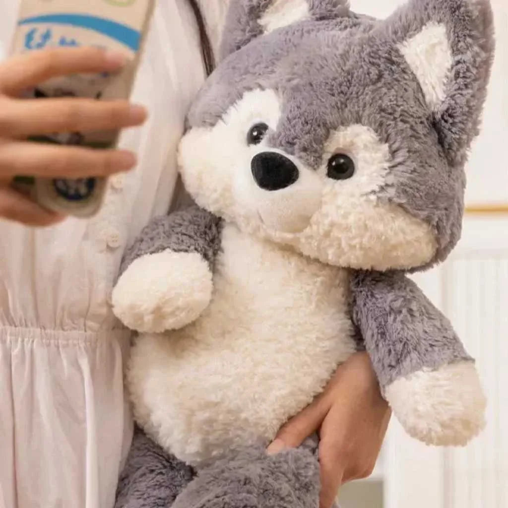 Cute Designer Plush Husky Soft Toy for Kids 50cm