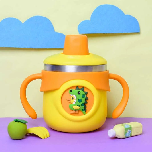 Cute Insulated Stainless Steel Baby Milk Bottle 260ml