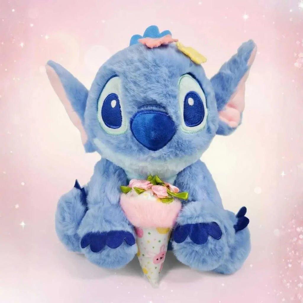 Cute Stitch Flower Soft Toy with Adorable Flower 30cm