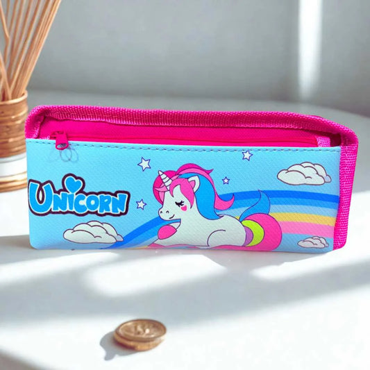 Cute Unicorn Theme Zipper Pencil Pouch