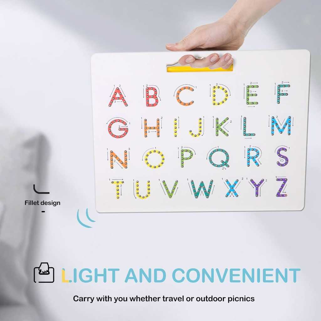 double sided magnetic alphabet number board