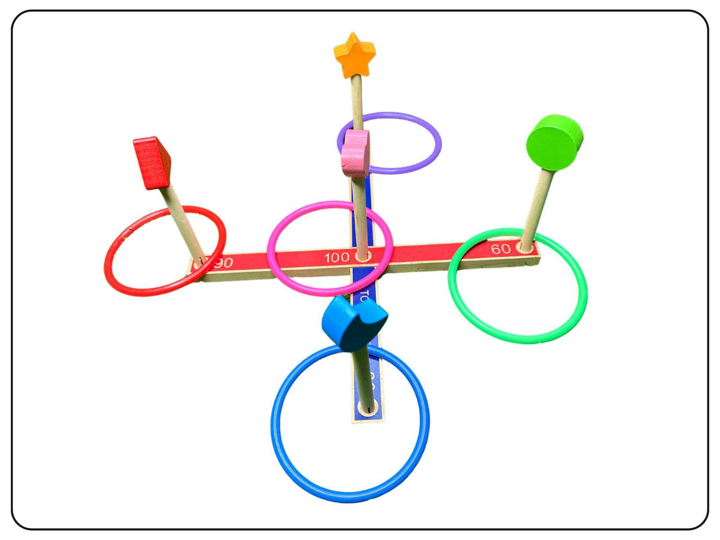 exciting hand eye coordination wooden ring throw