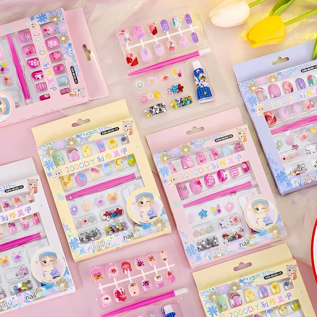 Fashionable Colorful Nail Sticker Set for Kids