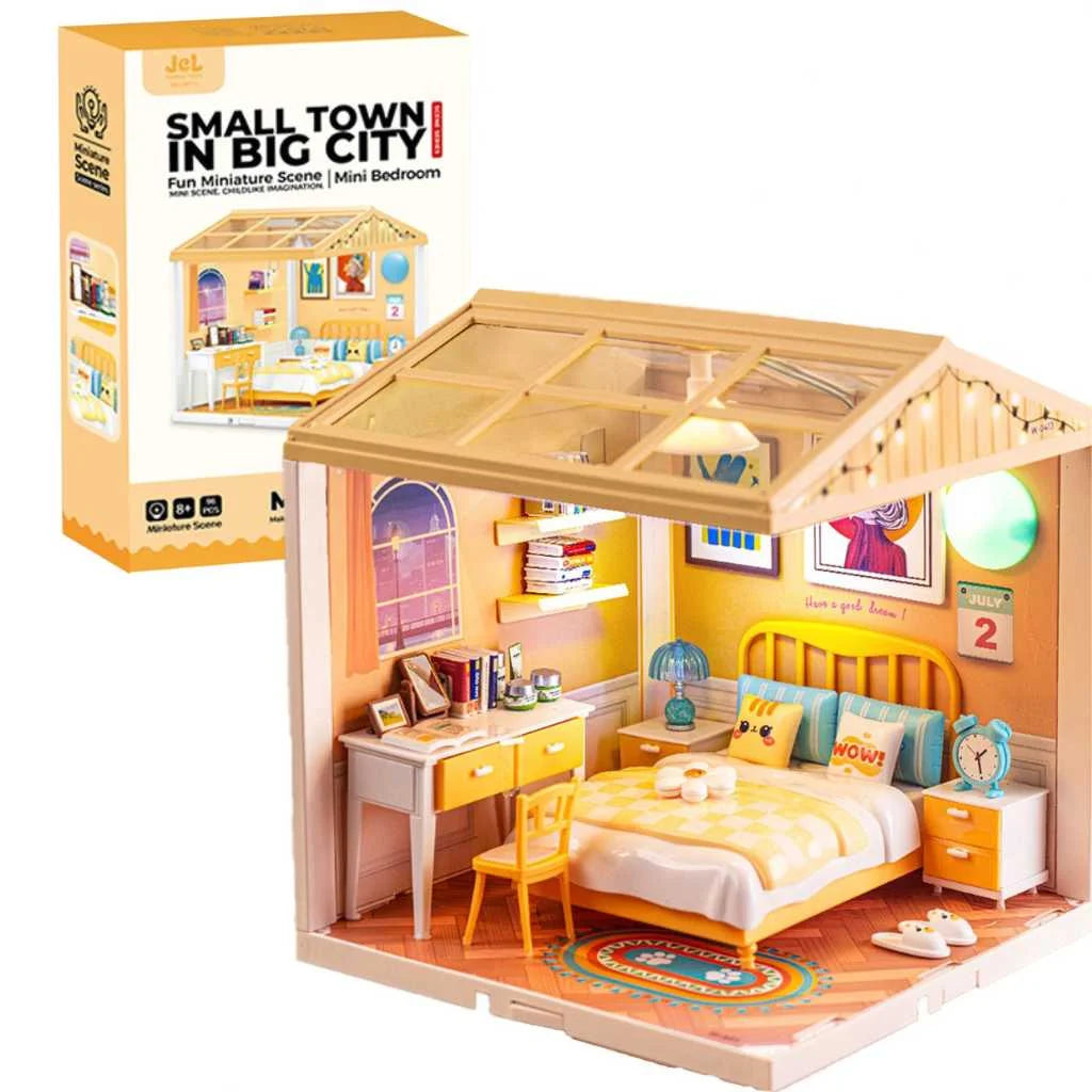 Pretend Play Mini Bedroom Doll House for Girls