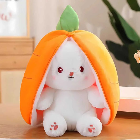 Reversable Carrot Pillow Rabbit Soft Toy