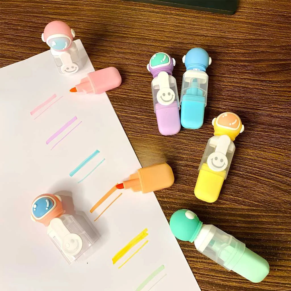 Space Astronaut Highlighters - Colorful Mini Pen Set | DODKart