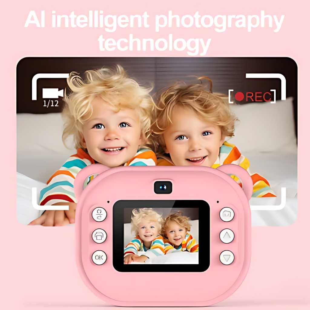 thermal printing camera with flash and selfie mode