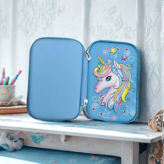 Unicorn Pencil Case - Durable Hard Shell Stationery Box | DODKart