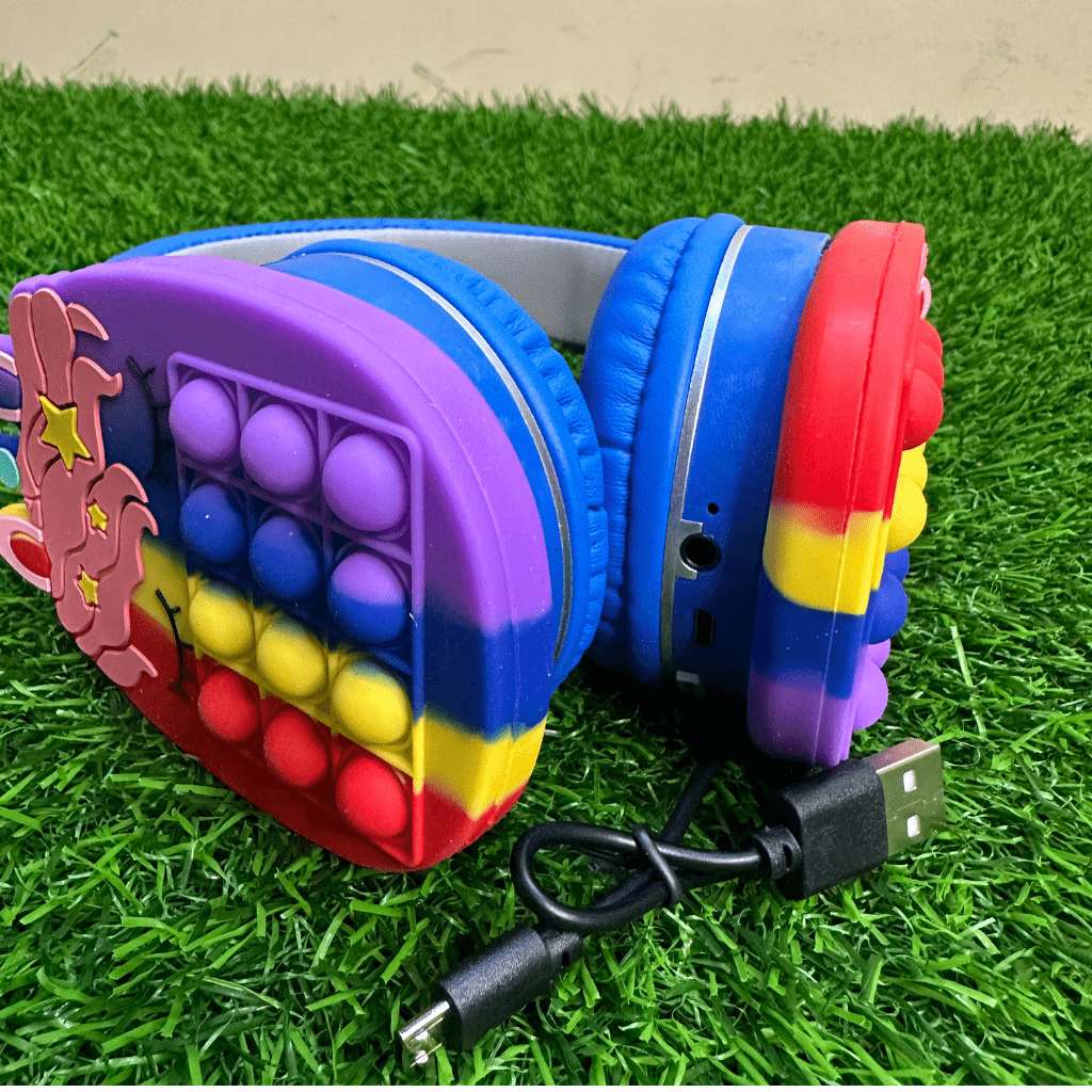 unicorn style popit headphones for kids