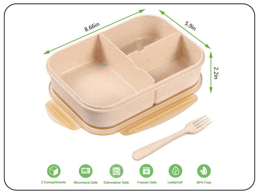 Wheat Straw Lunch Box Stationar School Supply DODKart