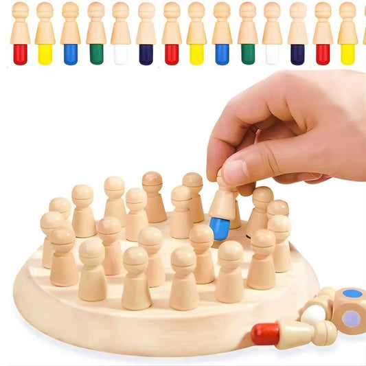Wooden Memory Chess Game Educational Toys for Kids