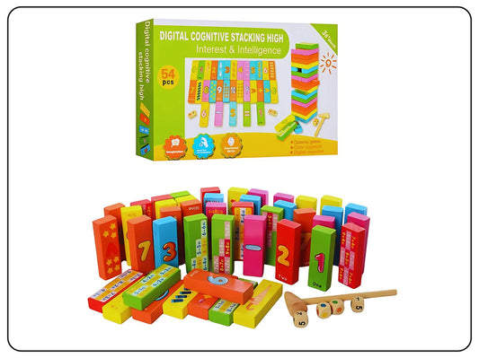 Unlocking Imagination: Wooden Educational Colorful Jenga Tower