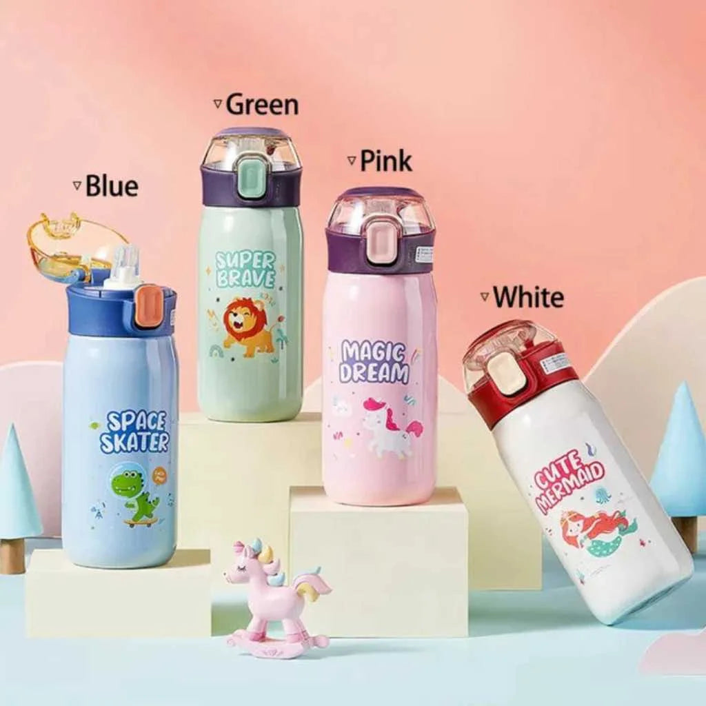 Keep Your Child Hydrated in Style Cartoon Stainless Steel Insulated Water Bottle