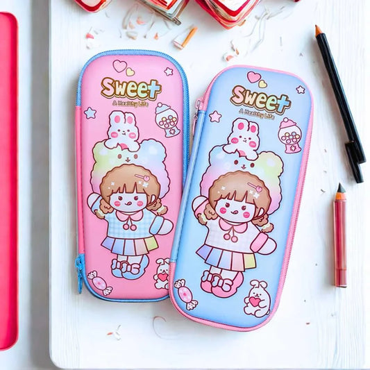 Cute 3D Embossed Pencil Case – A Must-Have for Every School-Going Child