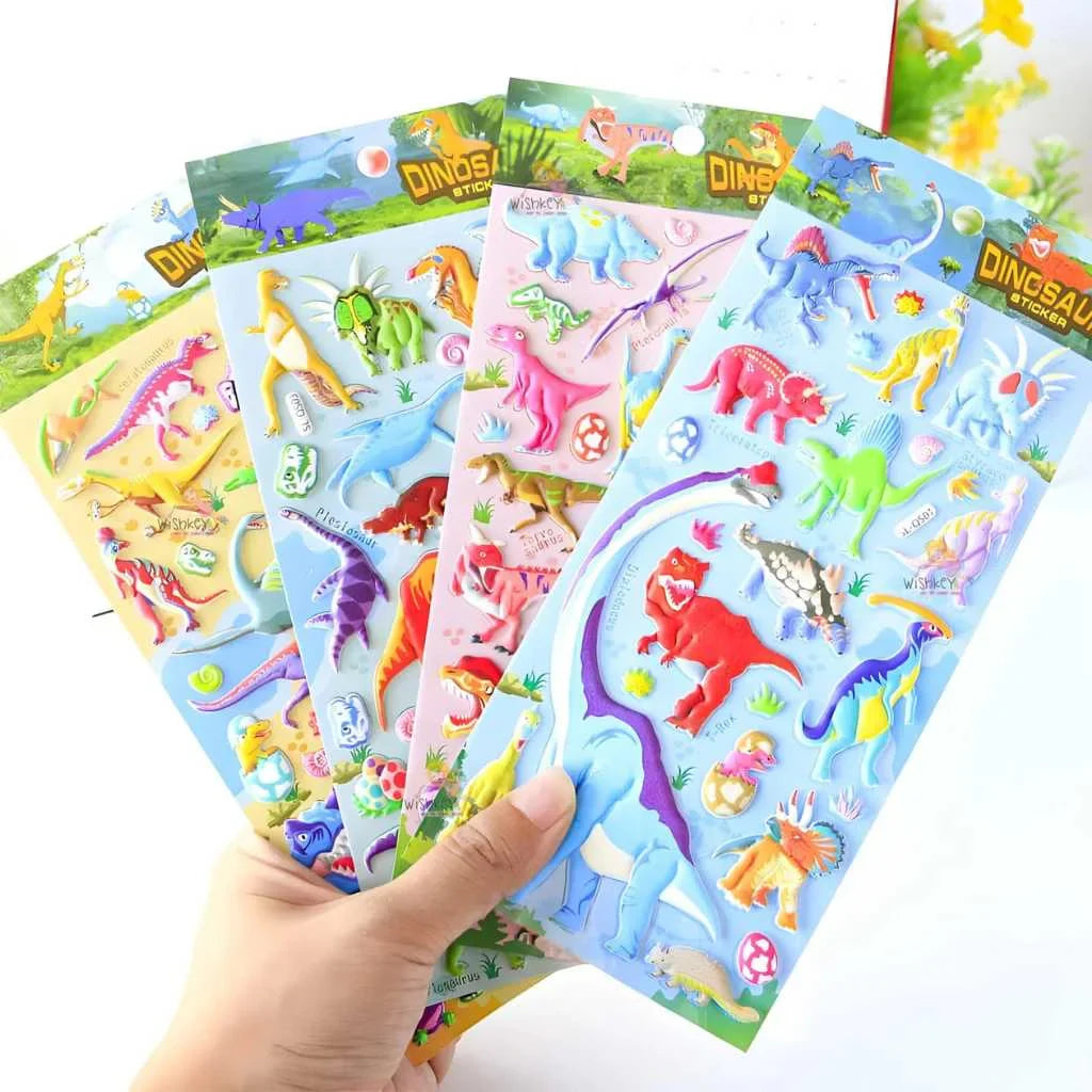 Dino Sticker sheets for kids and teens - a simple way to make every page special