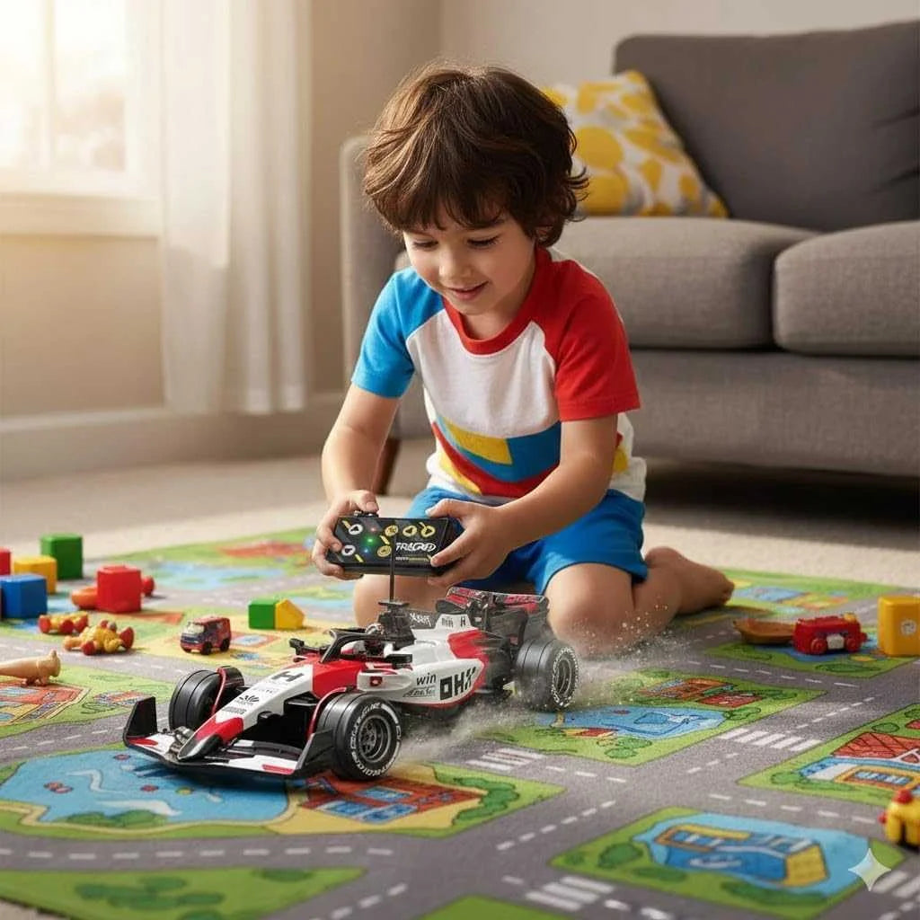 1:64 Scale High-Speed Die-Cast Mini F1 RC Car for Kids