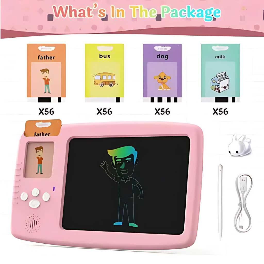 2 in 1 Talking Flash Cards with LCD Writing Table