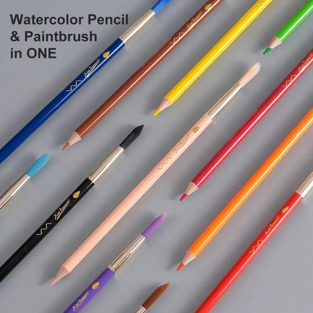 2 in 1 Water colour pencil and paint brush set