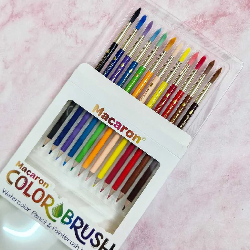 2 in 1 Water colour pencil and paint brush set