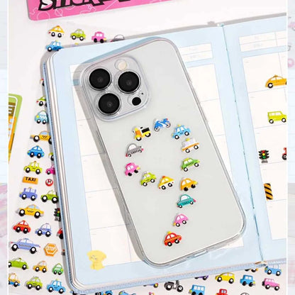 3D Car, Bus Vehicle Puffy Sticker Sheets for Kids