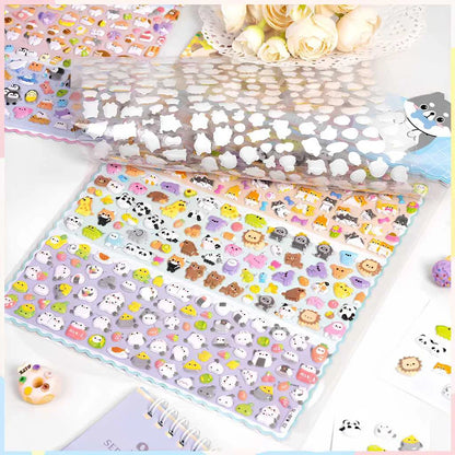 Cute 3D Puffy Animal Stickers for Kids 550 Plus