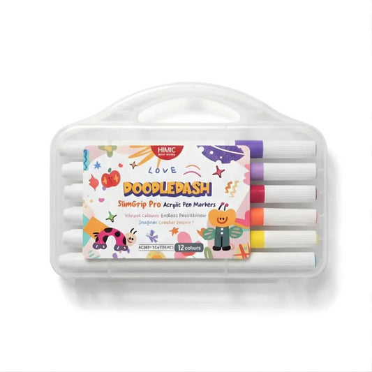 Premium DoodleDash 12-Color Acrylic Markers