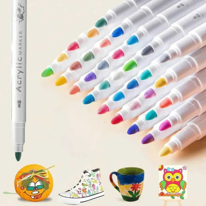 Premium DoodleDash 12-Color Acrylic Markers