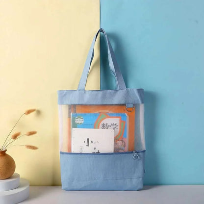 Retro Clear Mesh Tote Bag