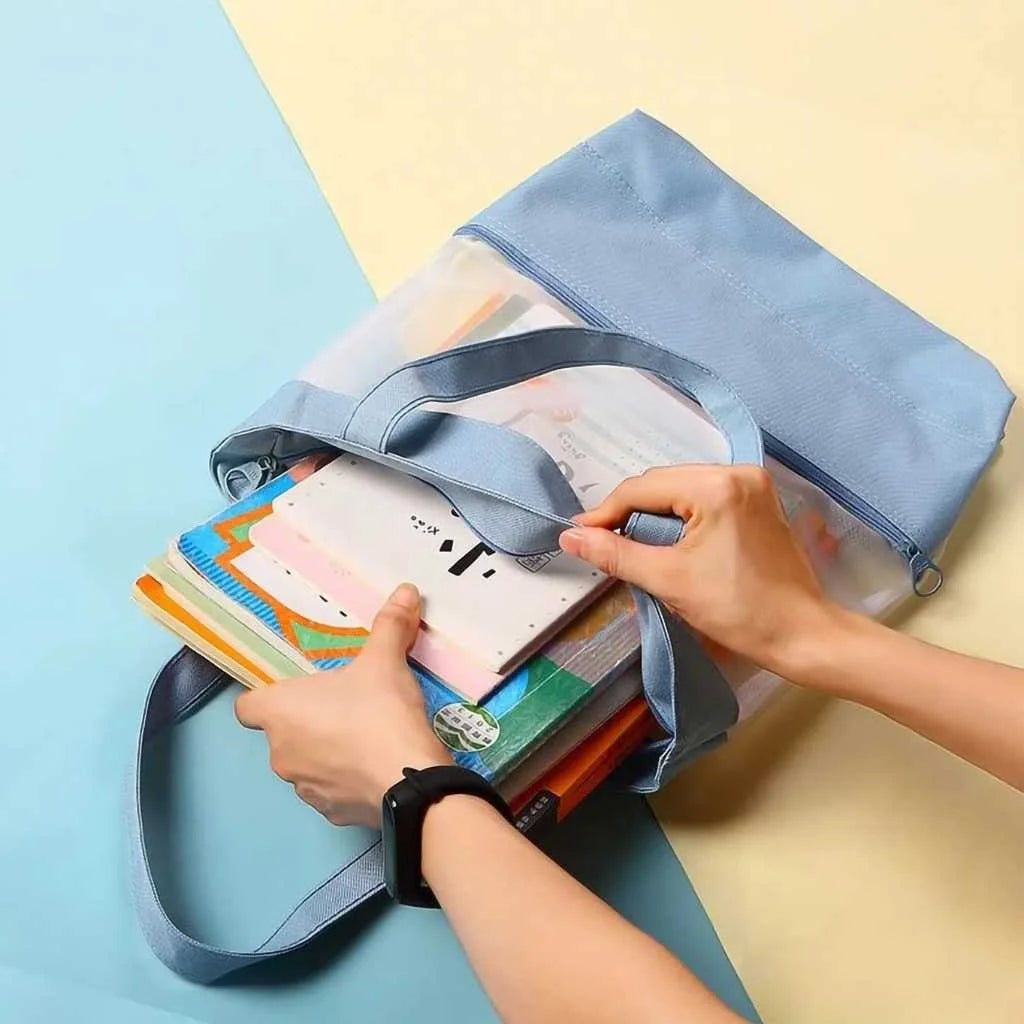 Retro Clear Mesh Tote Bag