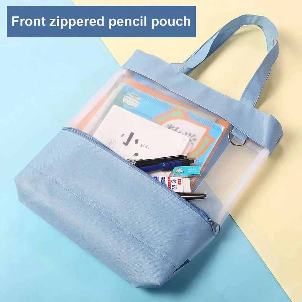 Retro Clear Mesh Tote Bag