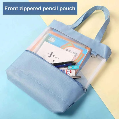 Retro Clear Mesh Tote Bag