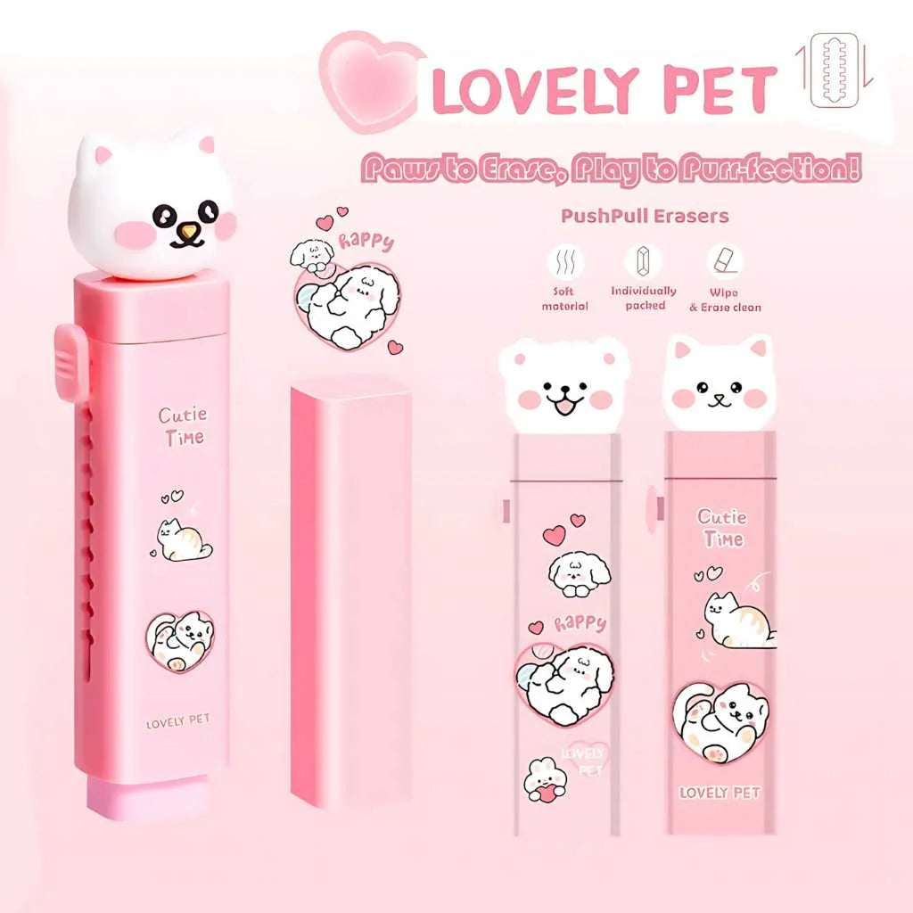 Adorable Cartoon Retractable Eraser
