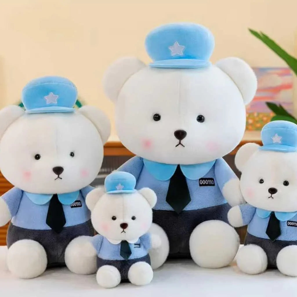 Adorable Guardian Police Teddy Bear Soft Toy