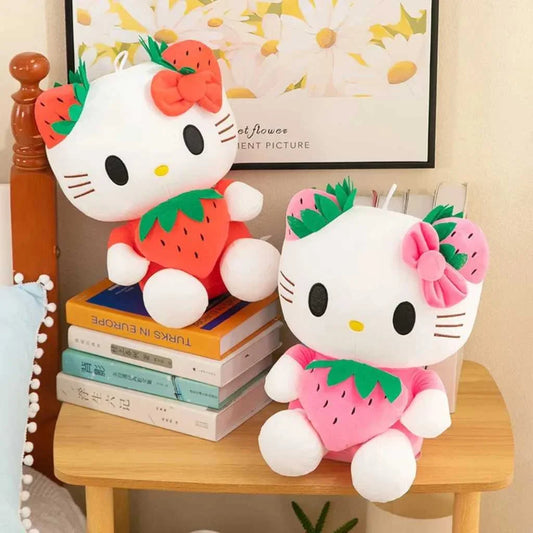 Adorable Hello kitty Soft Toy with Strawberry