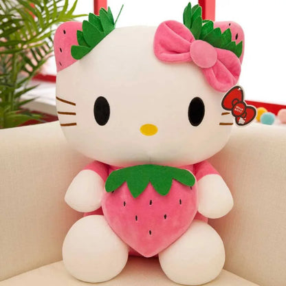 Adorable Hello kitty Soft Toy with Strawberry