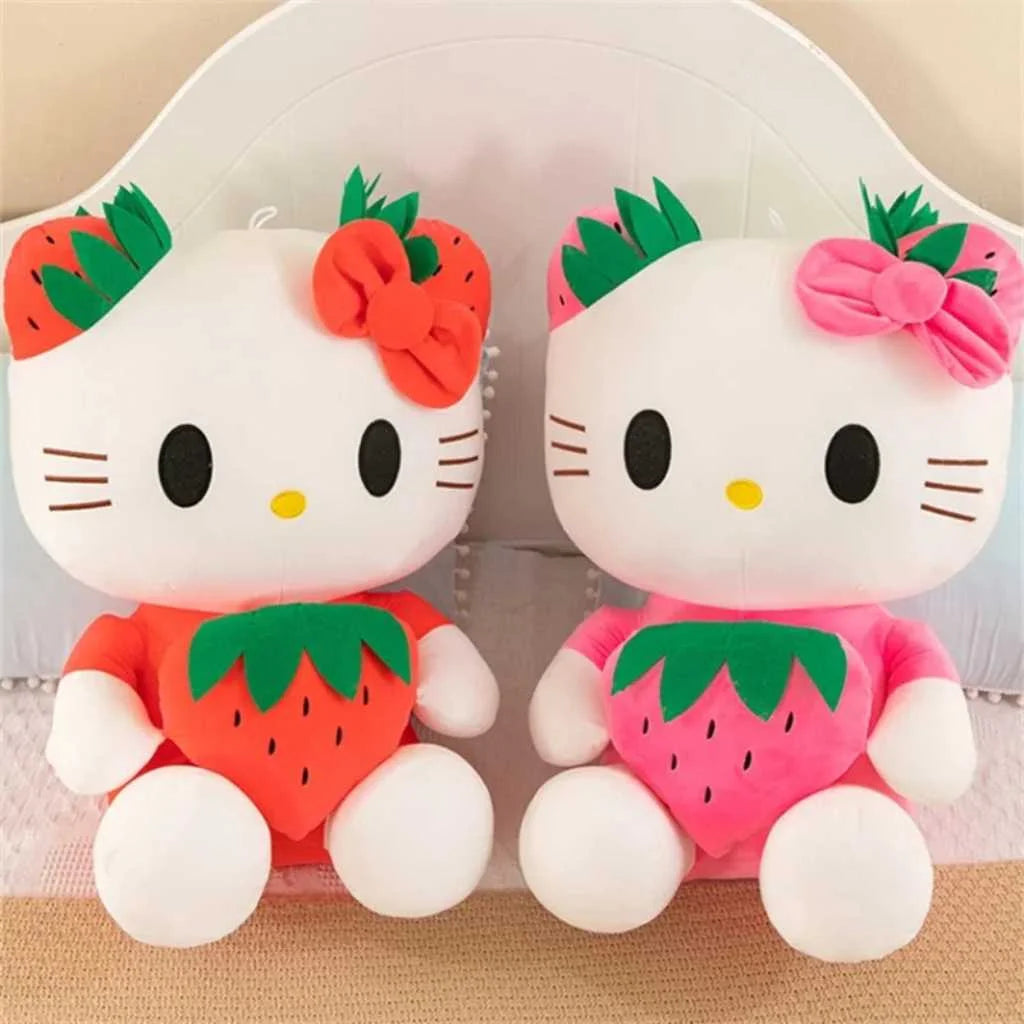 Adorable Hello kitty Soft Toy with Strawberry
