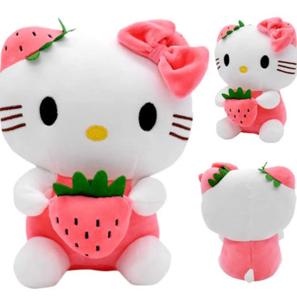 Adorable Hello kitty Soft Toy with Strawberry