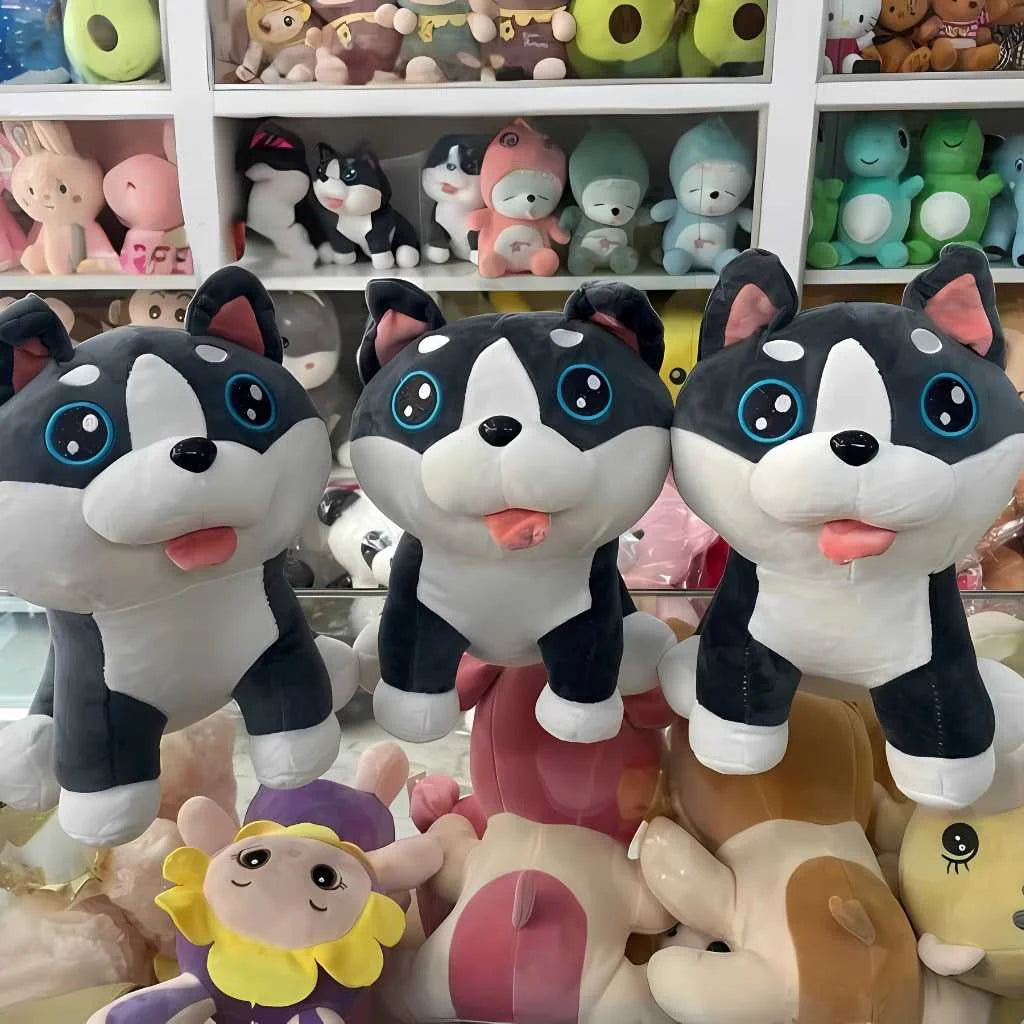 Adorable Husky Dog Soft Toy Plush Pillow