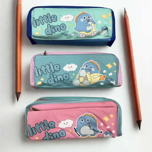 Adorable Little Dino Cute Pencil Pouch - Durable School Organiser