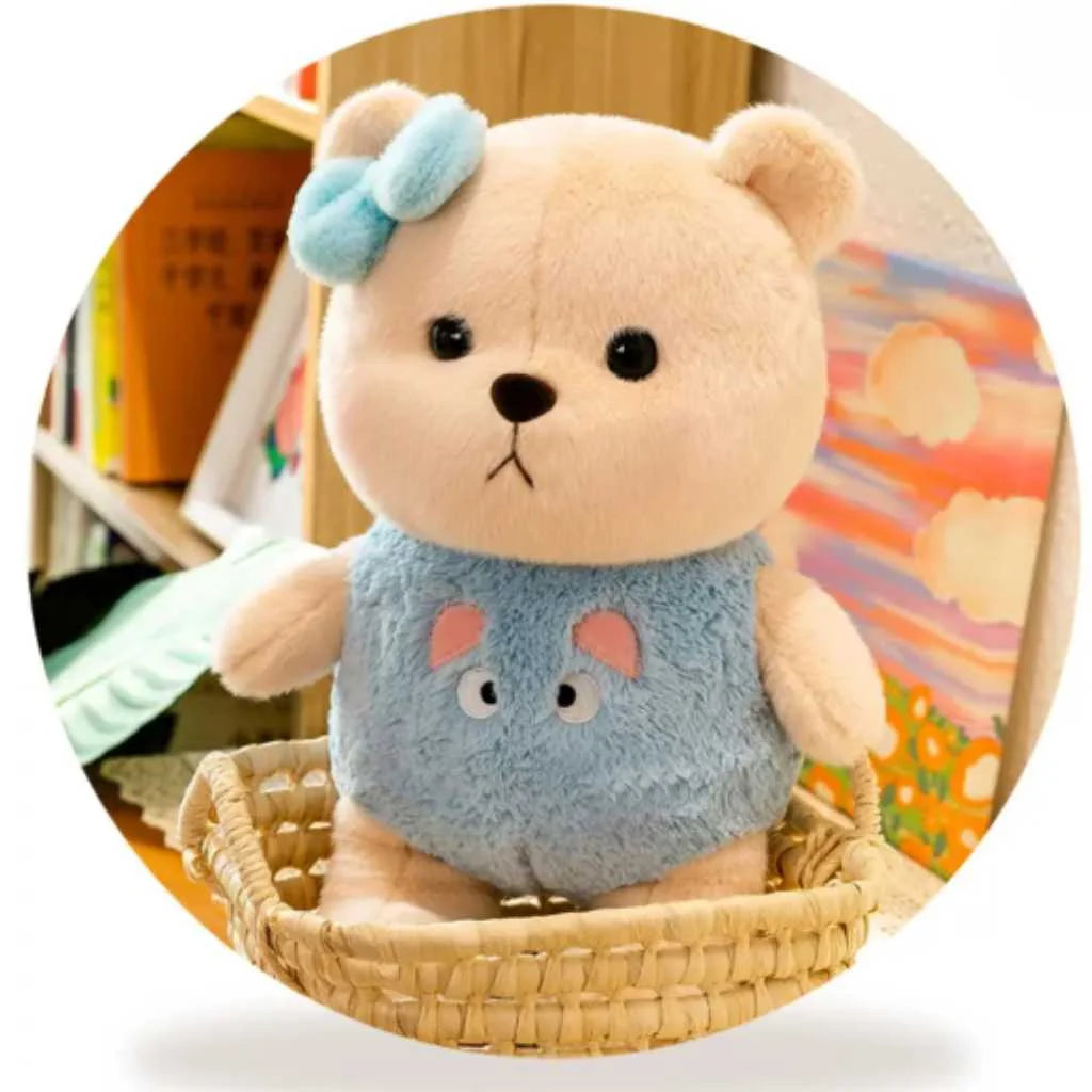 Adorable Plush Teddy Bear with Bow for Kids