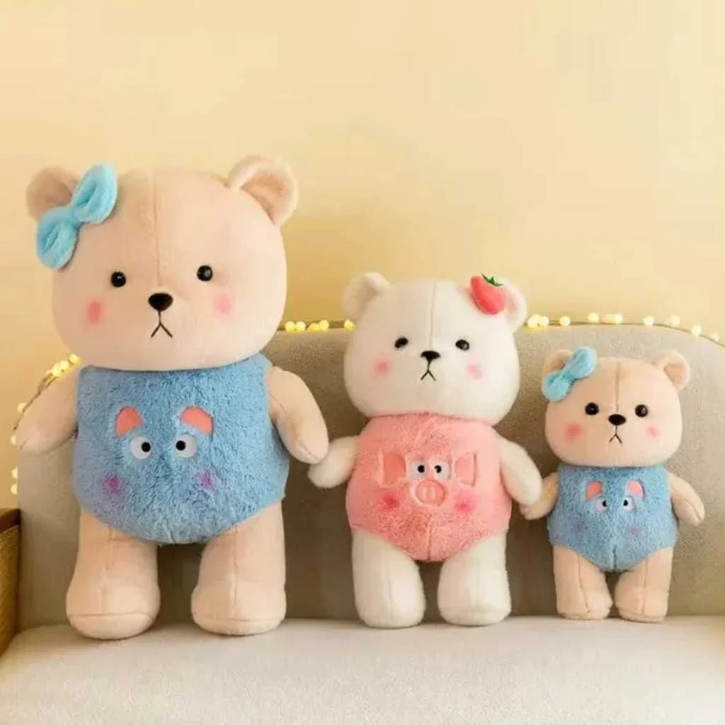 Adorable Plush Teddy Bear with Bow for Kids