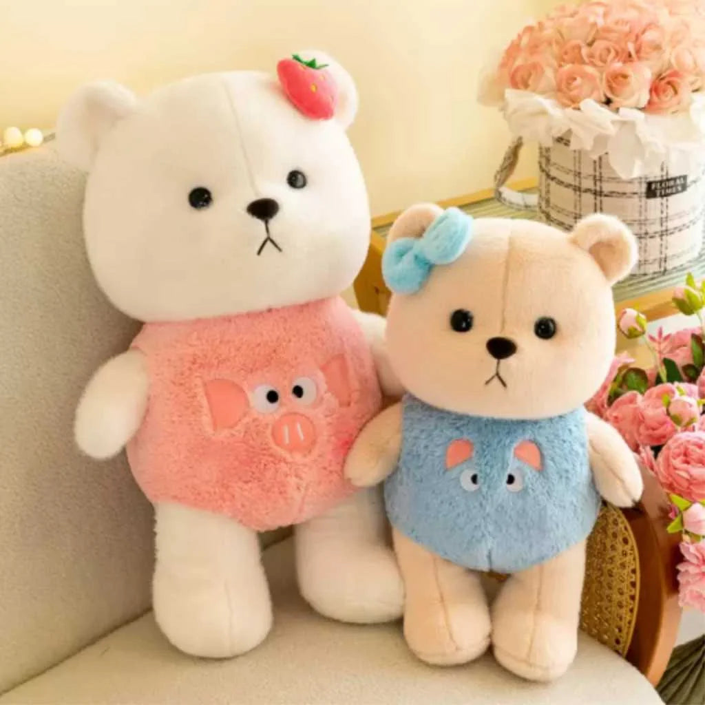 Adorable Plush Teddy Bear with Bow for Kids