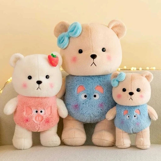 Adorable Plush Teddy Bear with Bow for Kids