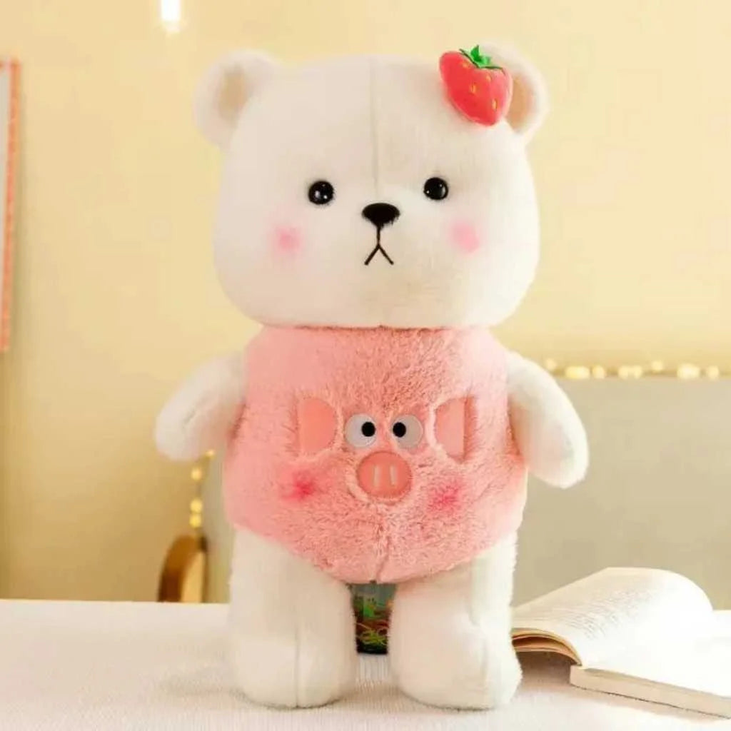 Adorable Plush Teddy Bear with Bow for Kids